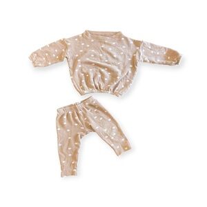 Rylee + Cru • Light Brown Spongey Knit Set • Size 3-6mo